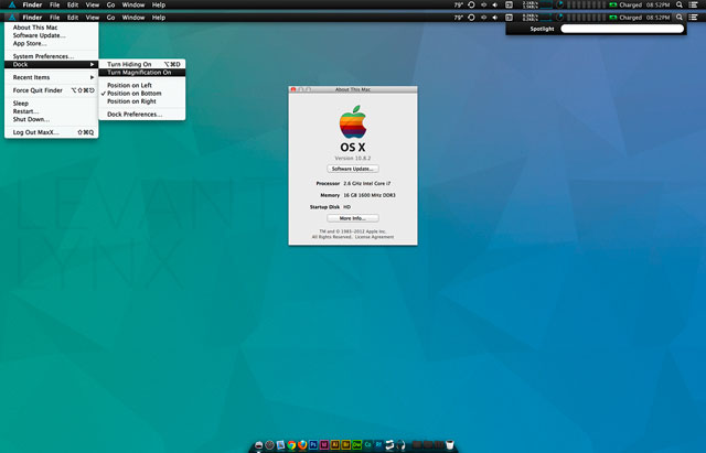 Nyx menubar for Mountain Lion thumbnail.